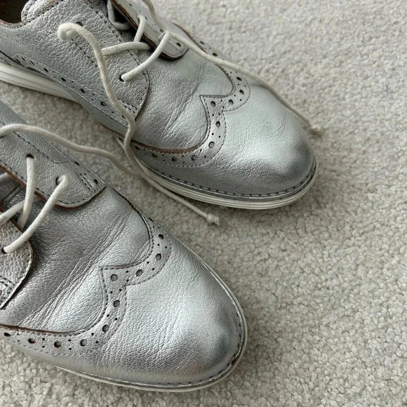 Cole Haan silver  grand zero Oxford shoes - Picture 2 of 12